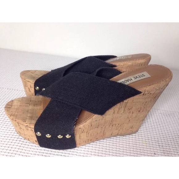 Steve Madden Shoes - Steve Madden sz 9 wedge slip on elastic strap shoe